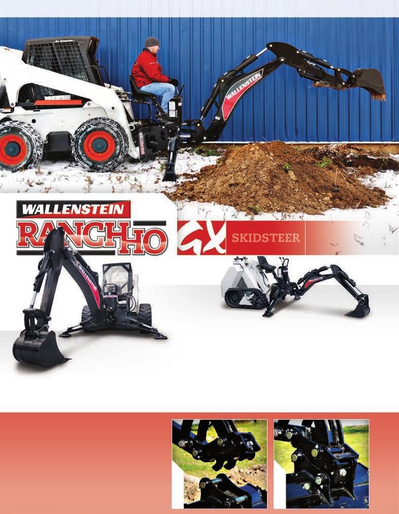 CHIPPERS / SHREDDERS BE UPFRONT ABOUT YOUR INTENTIONS WITH THE WALLENSTEIN RANCHHO WITH SKIDSTEER MOUNT. The Ranchho connects just like a bucket, and with added stabilizer bars for reduced shake.