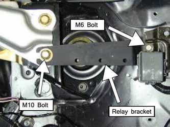 Attach the relays to relay bracket using the stock M6