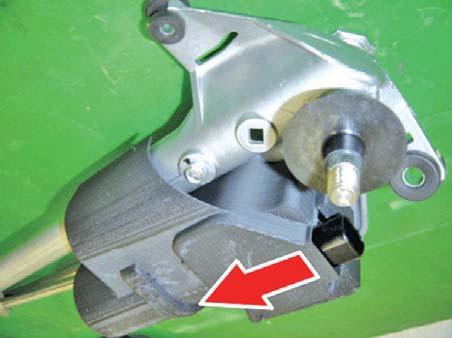 19. Only if you re reinstalling a pre-countermeasured wiper motor: Install a wiper motor cover: Slip the cover over the connector end of the wiper motor.
