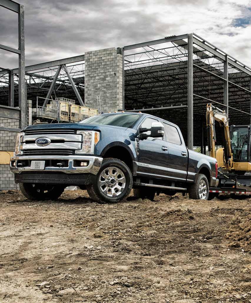 SUPER DUTY PICKUPS A NEW STANDARD OF TOUGHNESS Horsepower 450 hp @ 2,800 rpm (1) Torque 935 lb.-ft. @ 1,800 rpm (1) Conventional Towing Up to 21,000 lbs. (2) 5th-Wheel Towing Up to 27,500 lbs.