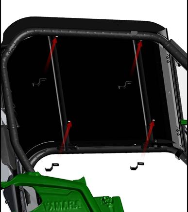 Place the roof onto the ROPS and adjust for best fit.