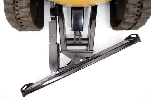 Cleanup and backfilling is easier since the operator does not have to adjust the blade height during travel.