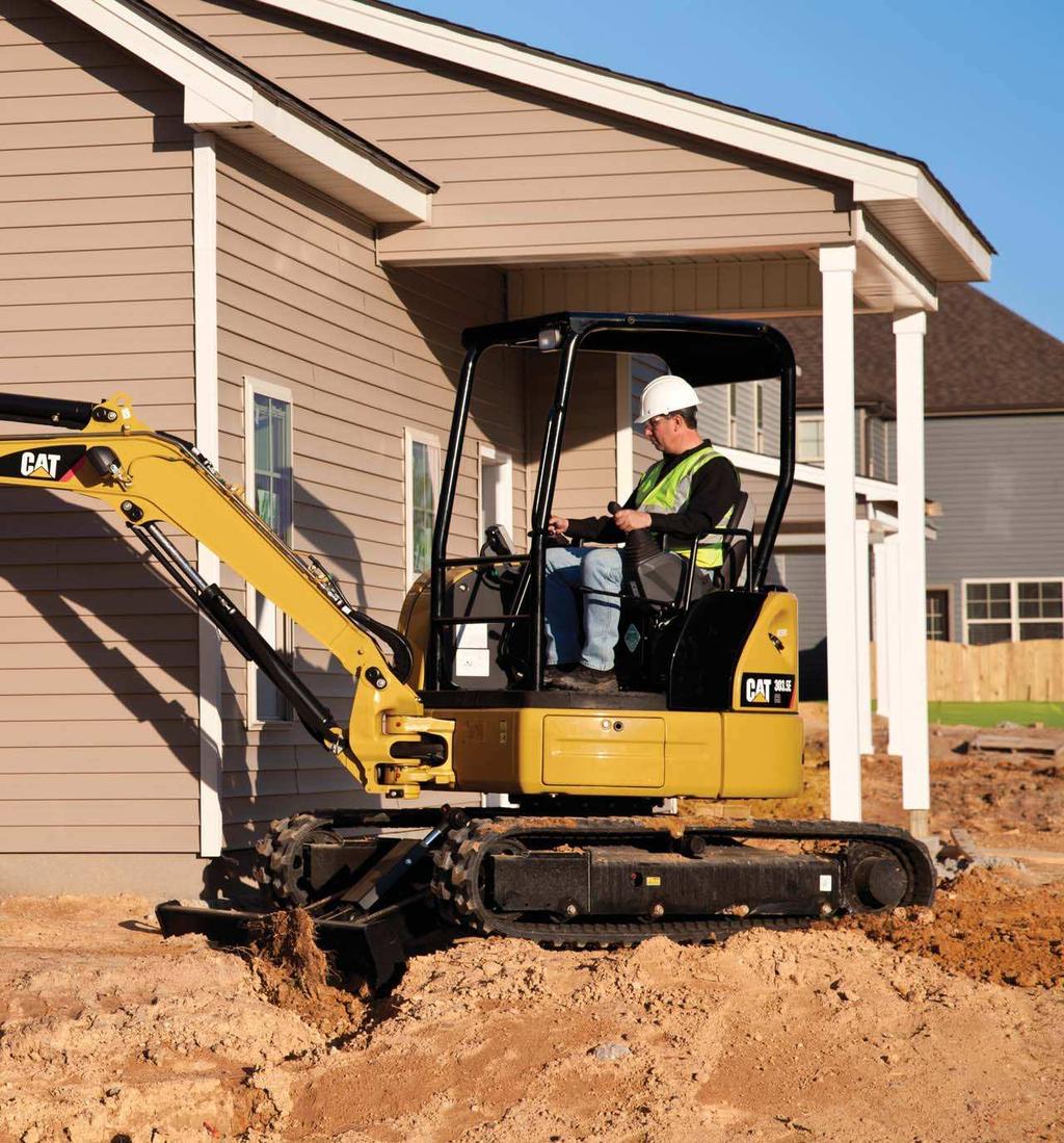 The Cat E Series Mini Hydraulic Excavators deliver high performance in a compact size to help you work in the tightest applications.