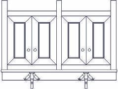 single basin unit up to 800 wide 1,940 4 door double basin unit up to