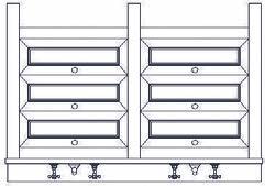 single basin unit up to 800 wide 2,327 6 drawer double basin unit up to