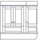 Cotswold Range Cotswold vanity units with doors and drawers unit size inc top
