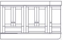 basin unit up to 1800 wide 4,399 One side to wall 5 door (1 curved) 4 drawer
