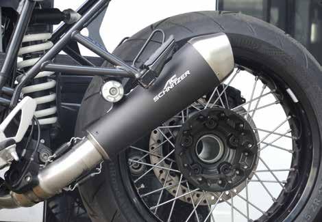 338 Rear silencer Stealth stainless steel black slip-on, with stainless steel interior, incl.