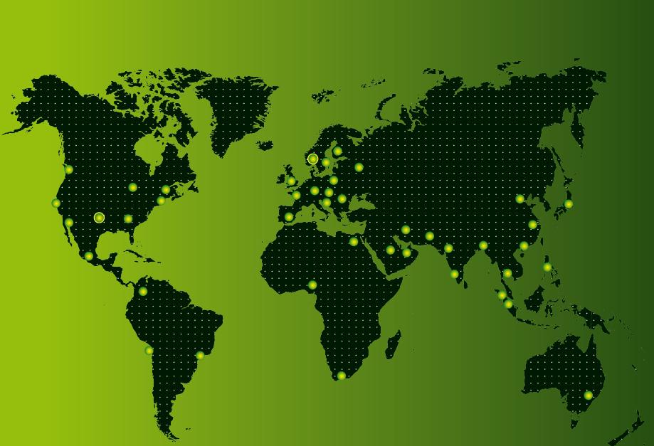 TRUE GLOBAL REACH Strong presence in all major markets Sales in over 100 countries EMEA 1000 employees Americas