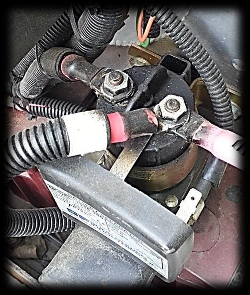 Treat the cleaned and tightened battery separator posts with battery corrosion protection spray. Fuse 1.