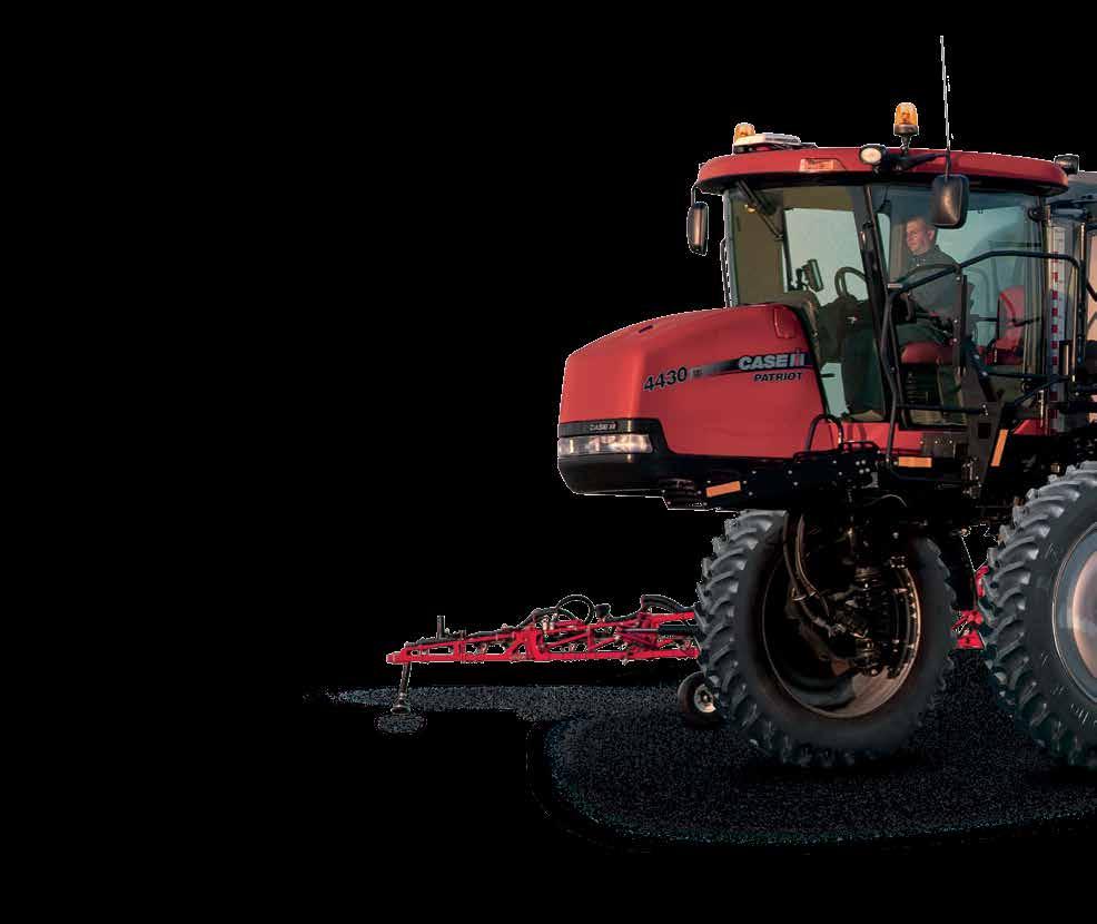 MACHINE CONFIGURATION DISTINCTIVE APPEARANCE. UNMATCHED PERFORMANCE. The cab-forward, rear-engine configuration gives Case IH Patriot sprayers their distinctive look and their performance edge.