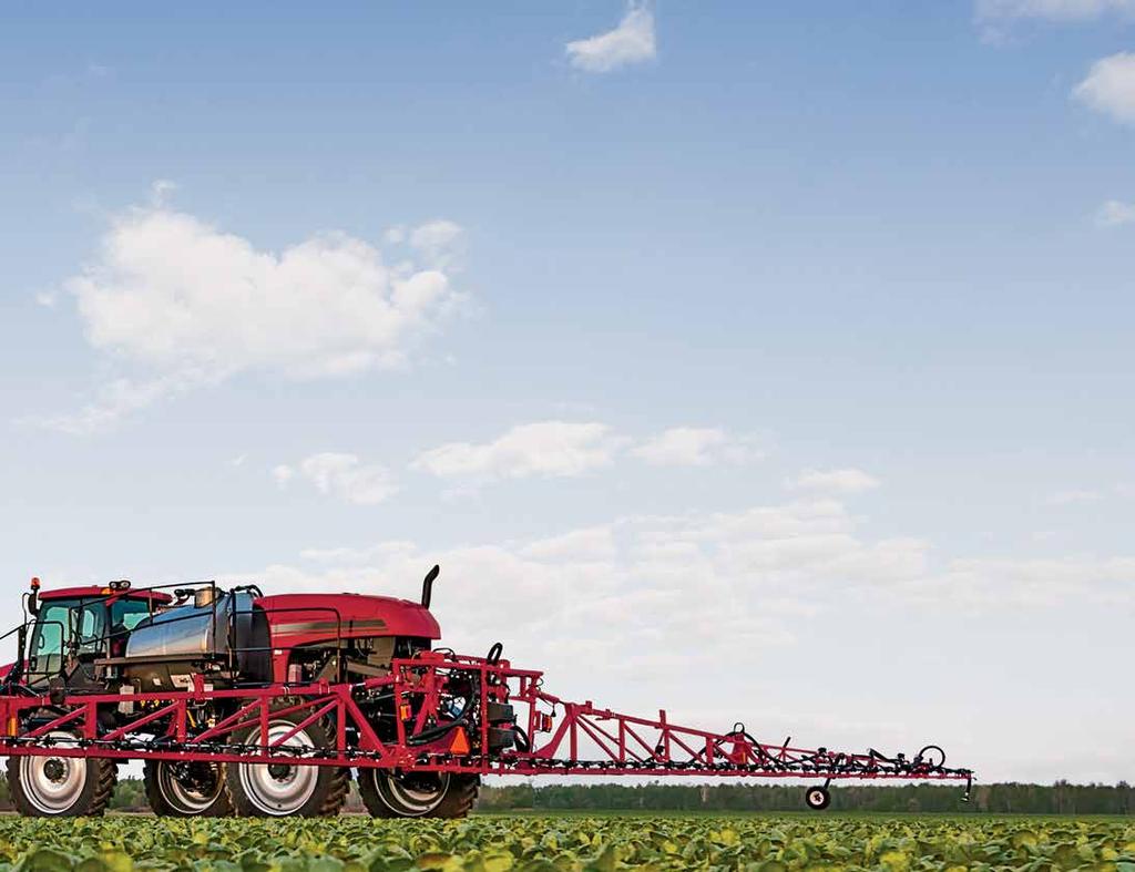 AUTOFOLD PLUS. The AutoFold Plus boom fold/unfold feature is part of the Case IH 36.5 m spray boom package.