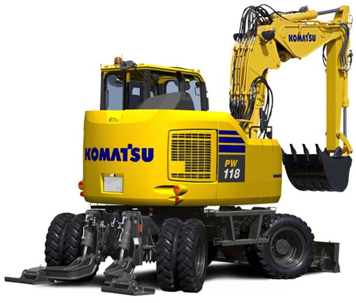 NEW PW118MR-11 : What to expect NPI00XX ENGINE Komatsu SAA4D95LE-7 72,6kW (ISO14396) EU Stage IV compliant Integrated Komatsu Selective Catalytic Reduction (SCR) variable flow turbo charger Engine