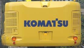Design and appearance aligned with bigger Komatsu wheeled excavators no tail protrusion increase
