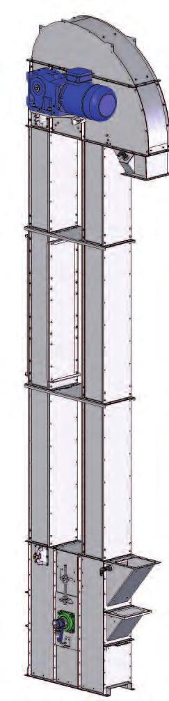 BUCKET ELEVATORS (1) (10) (9) GENERAL CHARACTERISTICS Design for the vertical transport of