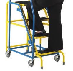 entrance to the platform gives you greater safety when working above head height Available in 2 colours; blue or yellow - specify when ordering Tread Options Ribbed Rubber