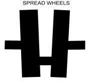 Spread wheels- Condition where the flywheels are out of alignment so that the