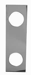 DOOR HARDWARE RESIDENTIAL PARTS Escutcheon Plates Decorative enhancement for entry door locks Stainless steel material BUILDER PACK SATIN NICKEL 15 POLISHED CHROME 26 SATIN CHROME 26D Square 2 holes