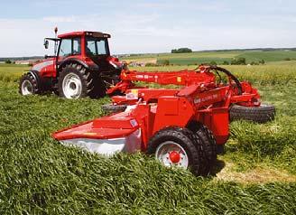 depending on the swath width setting, allow the tractor to operate without driving on the cut crop.