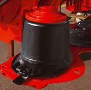 It is adjusted by means of the 3 skid shoes, one located where the two cutterbars are