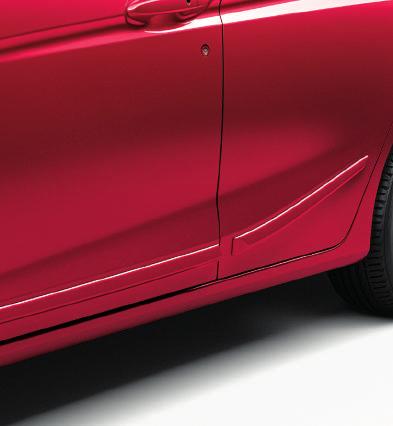 The bumper trims are made of soft, impact-resistant material and provide