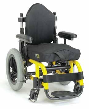 The Quickie Kidz Rigid frame Large wheels can be positioned in the front or the rear to help eager