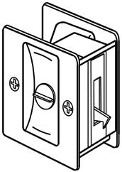 DOOR GUARDS PRIVACY SLIDING DOOR LOCKS HPDL258 US19 DGS39 BLACK DGS100 BLACK Privacy Door Latch Material: Zinc Die Cast Height: 2 ⅛ Width (Base): 1 ½ Weight: 0.