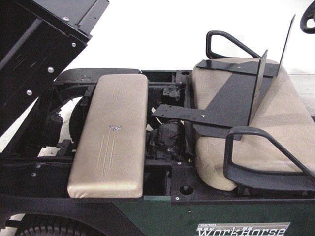 A. Vehicle Preparation (Fig. A.) A.1. Remove seat back and save washers for later re-installation. A.2. On 800 model, seat back brackets will remain.