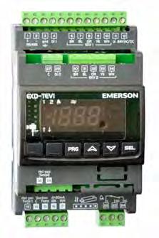 EXD-TEVI Economizer Controller for Tandem Compressors EXD-TEVI is a stand-alone controller for enhanced wet vapor injection for Copeland Scroll tandem compressors in heating applications.