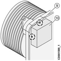 The switching point must be just before the limit switch roller reaches the topmost part of the cam on the lever (13).