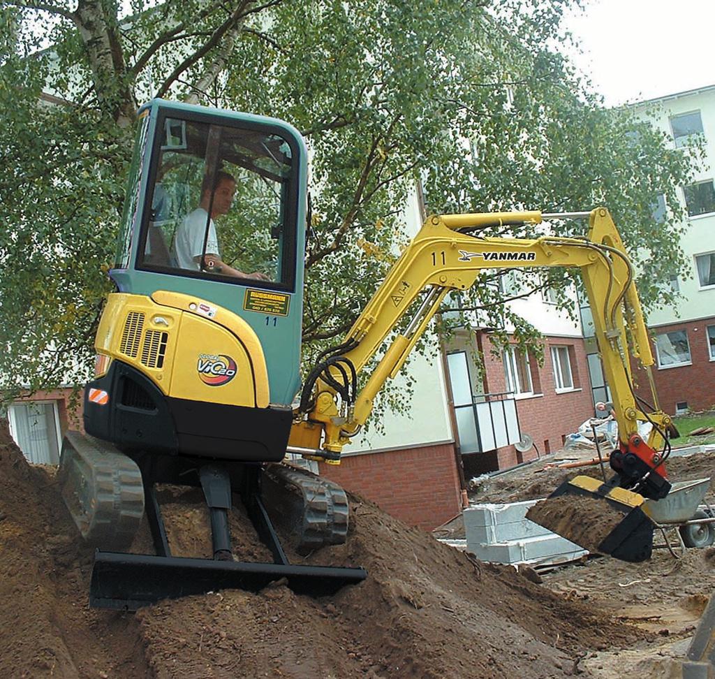 Mini-excavator ViO20 Operating weight: 2335/2230 kg