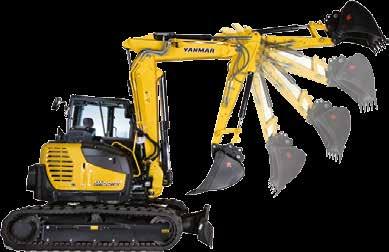 PERFORMANCE 45% Articulated Boom Concept Yanmar introduces its first model with an articulated boom: the SV100 2-Piece Boom.