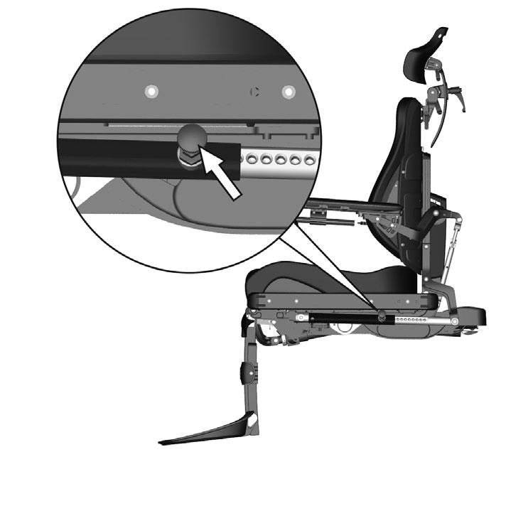 Design and function Manual Seat Functions - Backrest Recline The angle of the back rest is adjusted via an adjustable locking tube with a quick-acting lock in a number of fixed position. 1.
