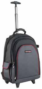 3957 Trolley tool backpack - With telescopic rubber handle, 0-450 mm - With 3 compartments and many internal