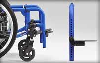 4" of depth adjustability when you need it. This keeps the frame manageable for the rider and the caretaker.
