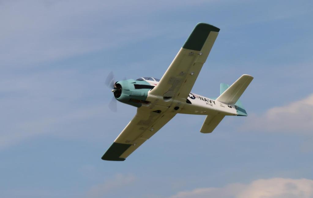 WLMAC Newsletter July 2017 Editor Andy Blackburn Tony Parrott s large E-Flite T-28 Trojan; the red dayglo areas have been over-painted with well, with a sort