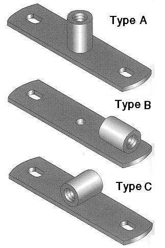 Mounting Plates J229 Standard finish Zinc plated M10 & M12 only available. Fixing Tek screws also available.