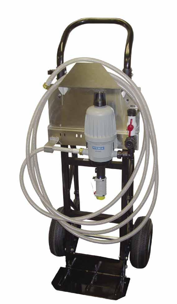 02-03 Mobile Cart System Portable system for almost any MixRite model or additive container Can Carry 250 lbs.
