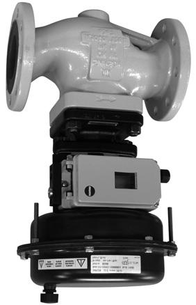 2) with Type 3372 Pneumatic Actuator (DN 15 to 50) or Type 3371 (DN 65 to 100), fail-safe position valve COSED or valve OPEN, optionally with limit switches Type 3321-E1 Electric Globe Valve (Fig.
