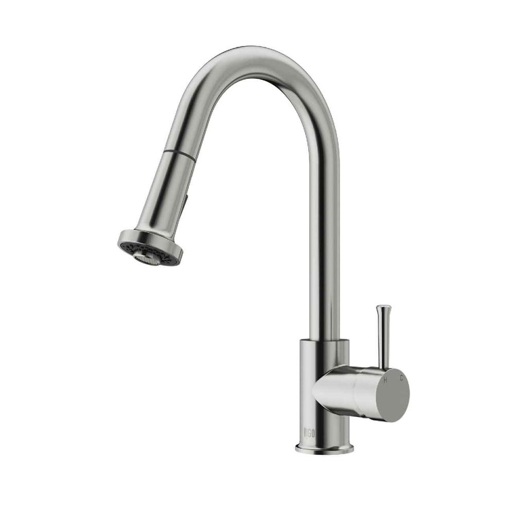 FAUCET SPECIFICATIONS Pull-Down Spray Kitchen Faucet Model VG02002 MODEL VG02002 FEATURES Solid brass construction Spray face that resist mineral build up Finish resist corrosion and tarnishing