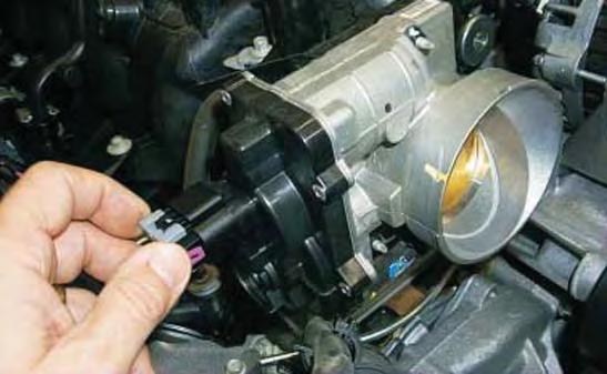 57. Disconnect Electrical Throttle Control (ETC) connector from the throttle body by removing the