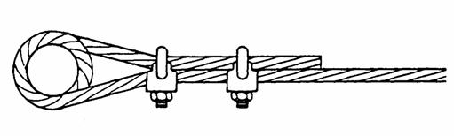 Leave about one inch (2.54 cm) of cable extending past the clamp. Cable must leave winch from bottom side.