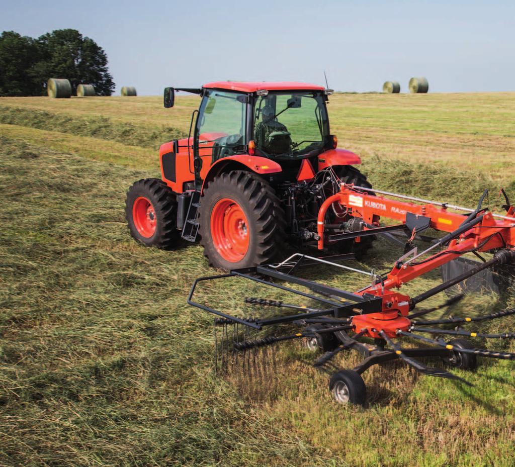 KUBOTA RAKES - DUR ProLine Kubota s ProLine rakes feature a drive system, which houses oil-immersed pinion and crown wheels.