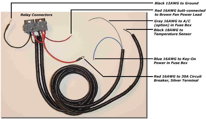 Page 17 of 30 Fan Power Harness The Wiring Harnesses will be installed into the truck in the following overall manner.