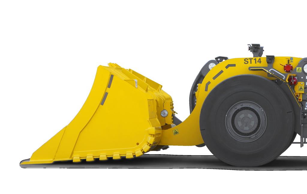 Superior underground mucking The Scooptram ST14 is full with features that makes it powerful and yet fuel efficient and the thorough improvements on safety, comfort, sustainability