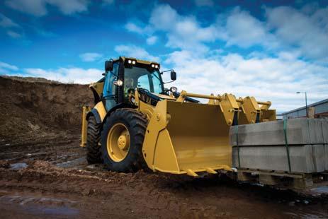 Axles and Differential Lock The heavy-duty Cat axles fitted to the 434F have been designed to be used in the most arduous of conditions and the rear axle Differential Lock ensures that traction is
