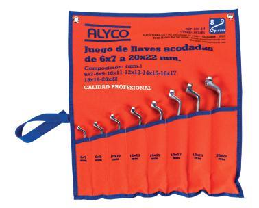 Offset ring spanner set in nylon pouch 191181: 6x7, 8x9,