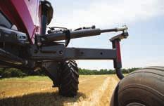 SEMI-ACTIVE AIR SUSPENSION SEAT Reads and adjusts to field conditions, reducing operator fatigue. V-COOL SYSTEM With an auto-reverse fan that eliminates the need for rotary screen cleaners.