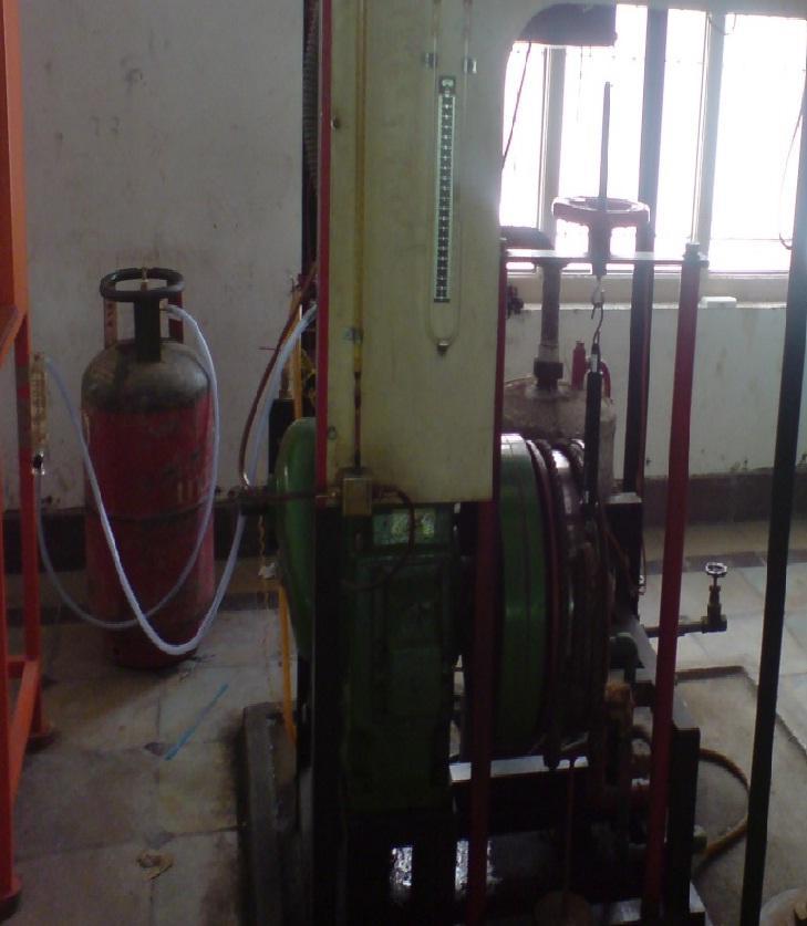 mechanical loading. It is provided with temperature sensors for the measurement of jacket temperature, calorimeter water and calorimeter exhaust gas inlet and outlet temperature.