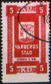 VARBERGS VIMMERBY x 1948. Arms, same design as stamp below. Perf 1. 25 öre yellow & black... 75.00 2. 50 öre yellow & black... 35.00 3. 1Kr emerald & black... 20.00 4.